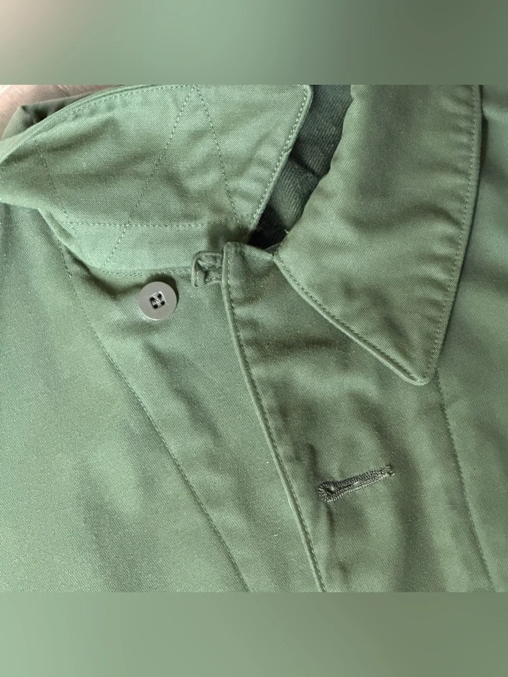 Vintage 1968 Swedish Army Military Green Jacket E 104 Chest 48” Chore Hunting - Picture 5 of 16